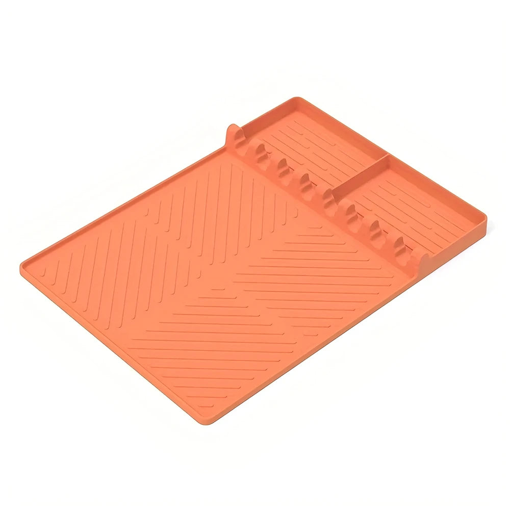 1PC,Silicone Grill Mat Mat Drip Pad Spatula Mat Food Grade BBQ Pad Outdoor Grill Kitchen Grill Side Shelf Tools Griddle Tools
