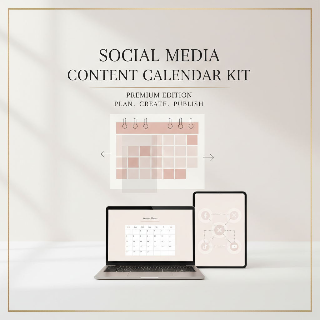 Social Media Content Calendar Kit cover