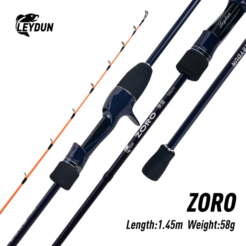 LEYDUN ZORO Super Light Fishing Rods 145cm 58g Tianium Tip Cuttlefish  Fishing Casting Rod Squid Boat Fishing