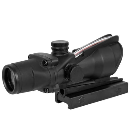 4X32 Hunting Scopes Real Fiber Optics Grenn Red Dot Illuminated Etched Reticle Tactical Optical Sight