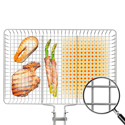 Stainless Steel Grill Basket for Outdoor BBQ | Campfire Cooking Accessory