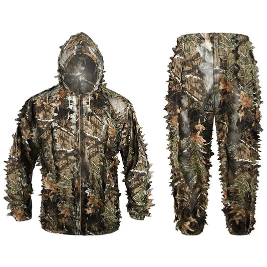 3D Leaves Camouflage Ghillie Suit Lightweight Camouflage Ghillie woodland Camoflage Sniper Airsoft Shooting Hunting Equipment