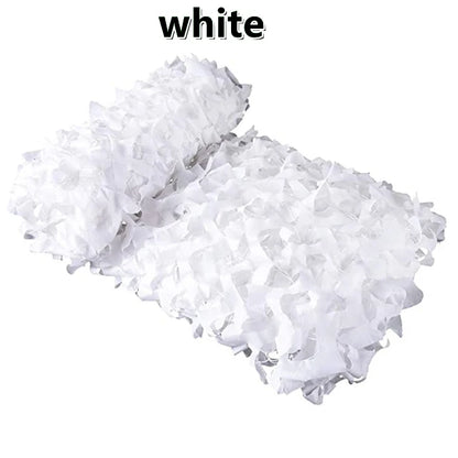 1.5mx1m 4mx5mCamouflage Nets White Blue Beige Desert for Hunting Hiding Mesh Outdoor Awning Garden Shading Gazebo