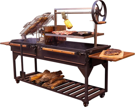 Outdoor BBQ Grill Argentinian  with  Charcoal Powder Coated Steel