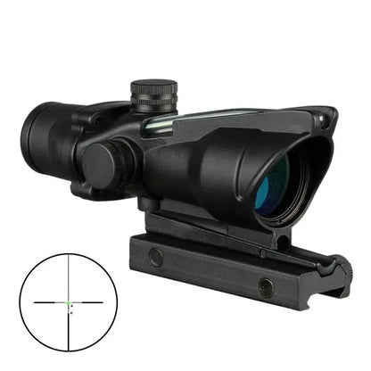 4X32 Hunting Scopes Real Fiber Optics Grenn Red Dot Illuminated Etched Reticle Tactical Optical Sight