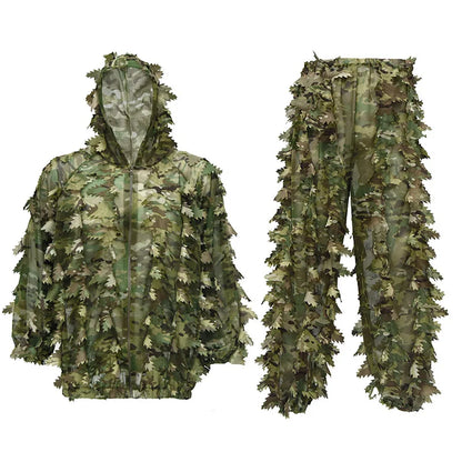 3D Leaves Camouflage Ghillie Suit Lightweight Camouflage Ghillie woodland Camoflage Sniper Airsoft Shooting Hunting Equipment