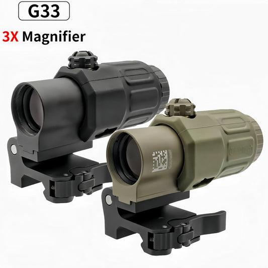 Tactical  G33 G43 G45 Sight Fixed 3X 5X Magnifier Scope with Quick Disassembly and Flipping for Airsoft Hunting Collimator