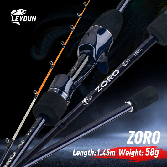 LEYDUN ZORO Super Light Fishing Rods 145cm 58g Tianium Tip Cuttlefish  Fishing Casting Rod Squid Boat Fishing