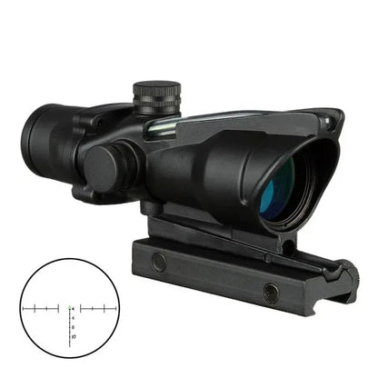 4X32 Hunting Scopes Real Fiber Optics Grenn Red Dot Illuminated Etched Reticle Tactical Optical Sight