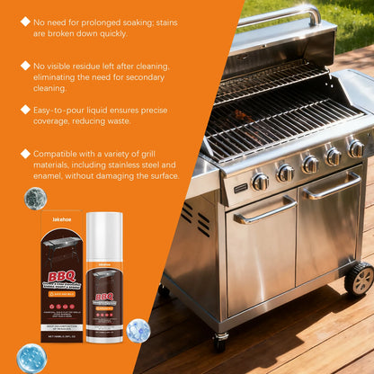 Grill Cleaner Spray for BBQ Oven Stove Grease Remover Heavy Duty Degreaser Baked On Grease Burnt On Food Outdoor Indoor 100ml