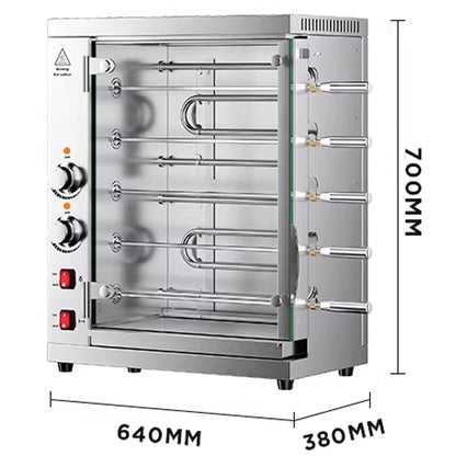Commercial Barbecue Grill with 3/5/7/9-Rod Racks Rotisserie Oven Brazilian Churrasco Grill Electric Convection Oven(Customized)