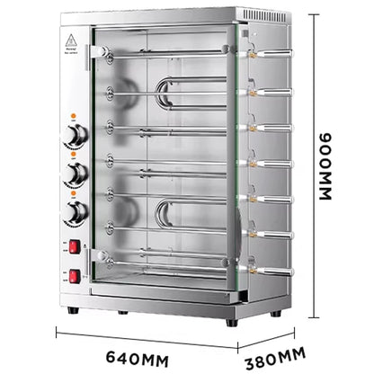 Commercial Barbecue Grill with 3/5/7/9-Rod Racks Rotisserie Oven Brazilian Churrasco Grill Electric Convection Oven(Customized)
