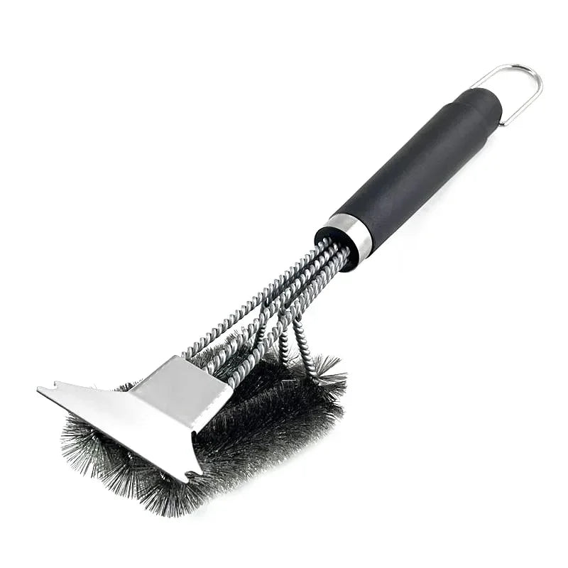 Bristle-Free BBQ Grill Brush | Rust-Resistant Stainless Steel Cleaner