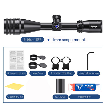 Tactical 4-16x44 AOE Scope Hunting Scopes Tactical Airsoft Luneta Para De Caça Red Green Illuminated Sight