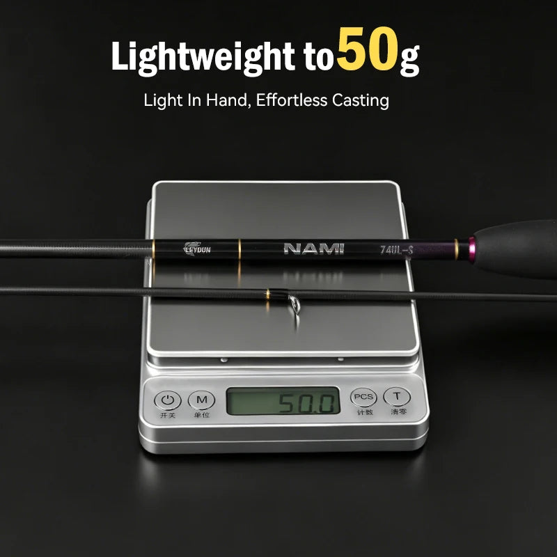 LEYDUN NAMI Ultralight Ajing Rock Fishing Rods 50g S74UL Solid Tip T1100 Fuji Guide Spinning Rods 0.3-5g Lure Weight