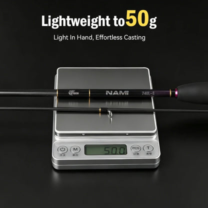 LEYDUN NAMI Ultralight Ajing Rock Fishing Rods 50g S74UL Solid Tip T1100 Fuji Guide Spinning Rods 0.3-5g Lure Weight