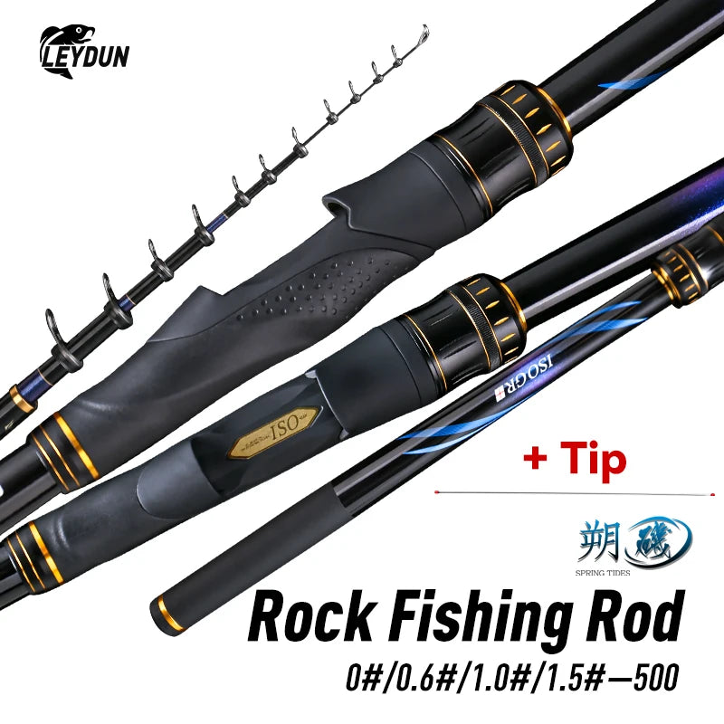 LEYDUN ISO Fishing Rods 500 Buoy Fishing Platform 0 06 1 1.5 Telescopic Surfcasting Spinning Rock Fishing for Coast Sea Fishing