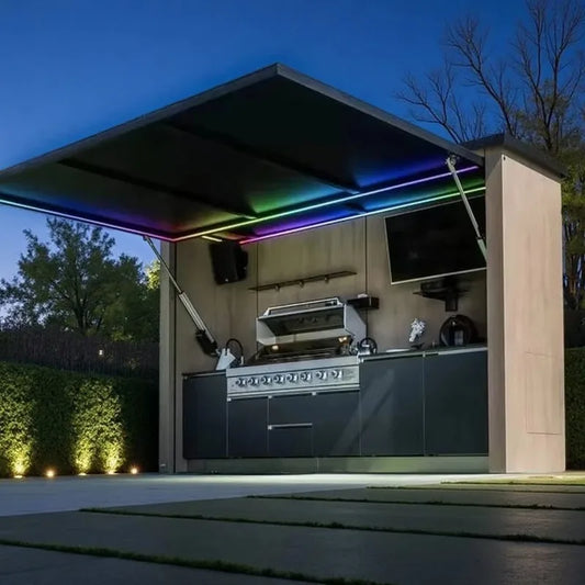 Outdoor Kitchen All in One Grill Island Customized High Quality Stainless Steel BBQ Island With Burner Outdoor Garden Backyard