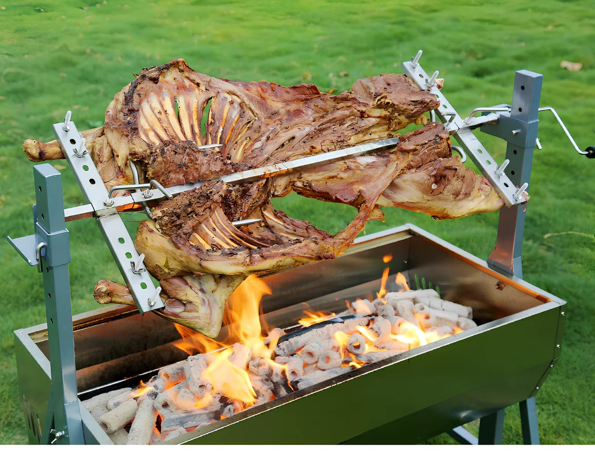 Electric and Charcoal Rotisserie Grill, Specially Designed for Succulent Lamb and Chicken Rotisseries