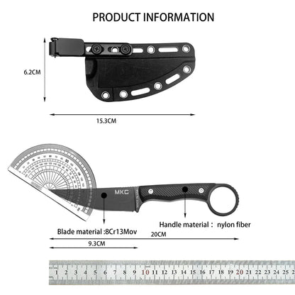 MKC WARGOAT Straight Knife Magnacut Stainless Steel Blade Outdoor Camping Hunting Military Tactical Self Defense Practical Knife