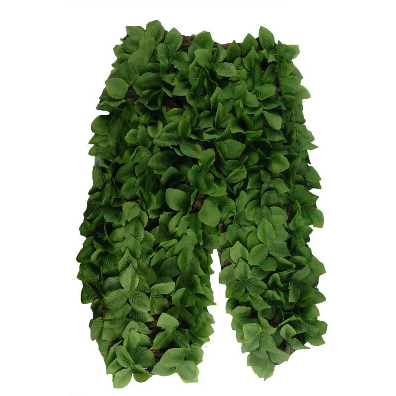 Sticky Flower Bionic Camouflage Leaves Green Leaves Suit Hunting Fishing Ghillie Suit Wear-Resistant Tactical CS Combat Clothes