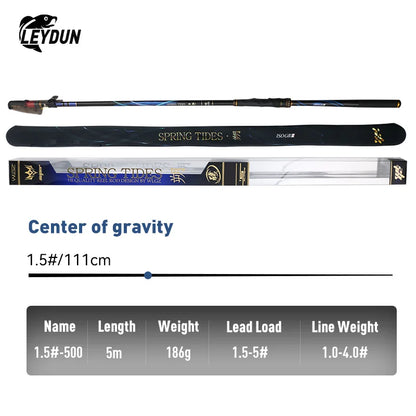 LEYDUN ISO Fishing Rods 500 Buoy Fishing Platform 0 06 1 1.5 Telescopic Surfcasting Spinning Rock Fishing for Coast Sea Fishing