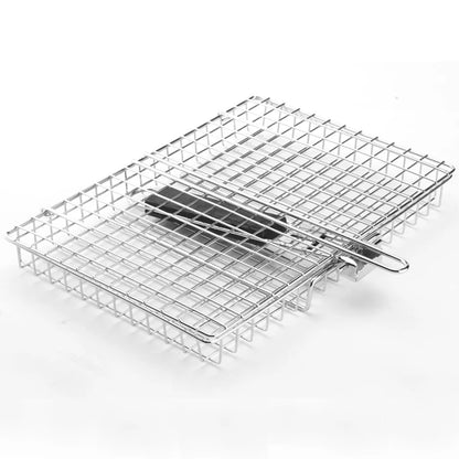 Stainless Steel Grill Basket for Outdoor BBQ | Campfire Cooking Accessory