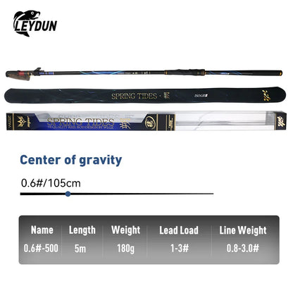 LEYDUN ISO Fishing Rods 500 Buoy Fishing Platform 0 06 1 1.5 Telescopic Surfcasting Spinning Rock Fishing for Coast Sea Fishing