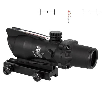 4X32 Hunting Scopes Real Fiber Optics Grenn Red Dot Illuminated Etched Reticle Tactical Optical Sight