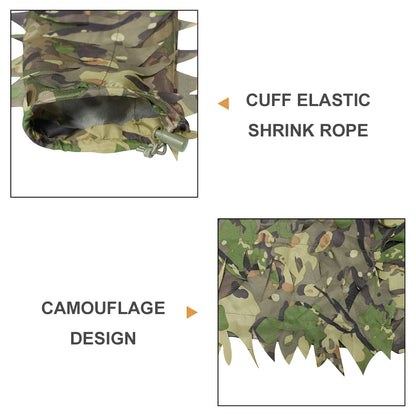 Tactical Ghillie Suit Breathable Cloak With Hat Hunting 3D Leafy Sniper Coat for Outdoor Airsoft Paintball Wargame Hunting CS
