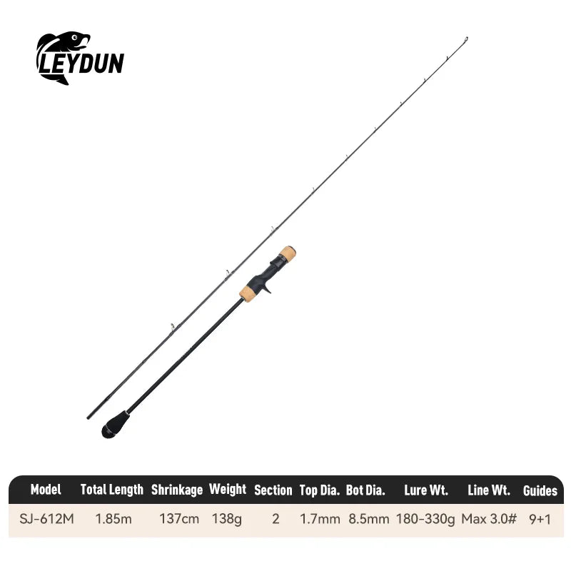 LEYDUN Rang’s SJ Slow Jigging Fishing Rods ML M MH H XH 1.85m Saltwater Boat Casting Rod High Carbon Sea Boat Pole light Rod