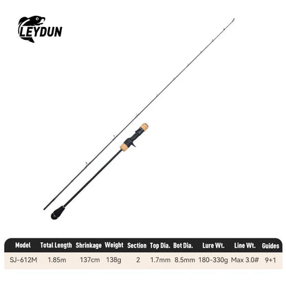 LEYDUN Rang’s SJ Slow Jigging Fishing Rods ML M MH H XH 1.85m Saltwater Boat Casting Rod High Carbon Sea Boat Pole light Rod