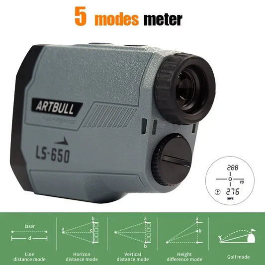 ARTBULL Golf Laser Rangefinder 1000M 650M Telescope with Flag-Lock Slope Pin Distance Meter for Hunting Monocular