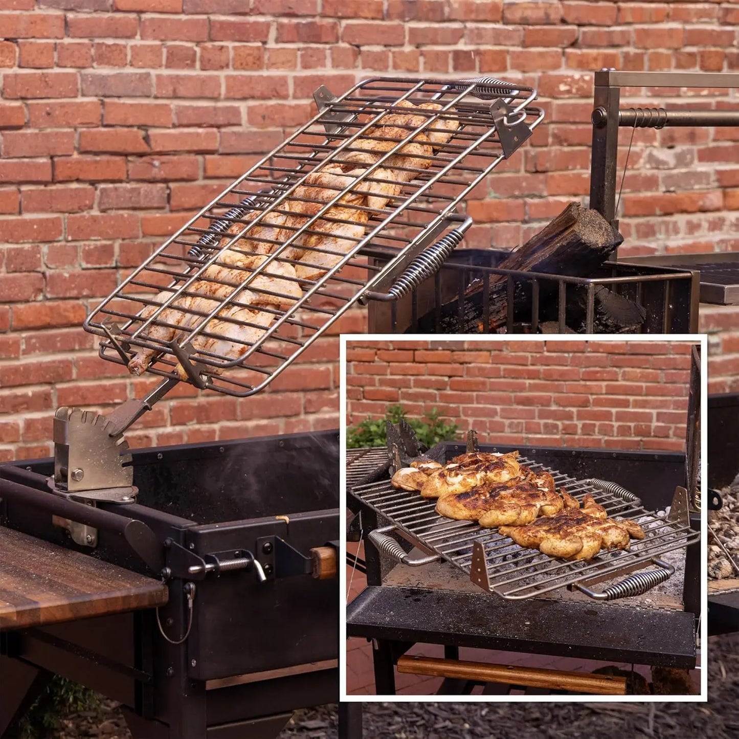 Outdoor BBQ Grill Argentinian  with  Charcoal Powder Coated Steel