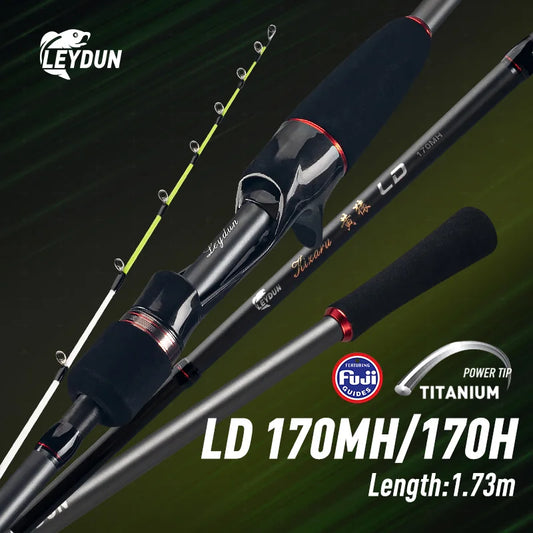 LEYDUN Kizaru 170MH/H Fishing Rods FUJI Guide Ultra Light Tianium Tip Cuttlefish Squid Boat Fishing Casting Rod
