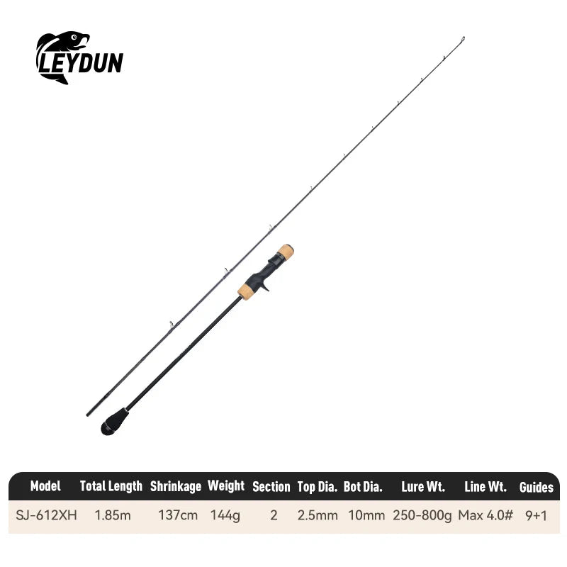 LEYDUN Rang’s SJ Slow Jigging Fishing Rods ML M MH H XH 1.85m Saltwater Boat Casting Rod High Carbon Sea Boat Pole light Rod