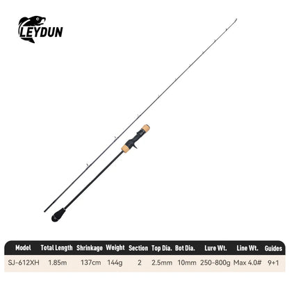 LEYDUN Rang’s SJ Slow Jigging Fishing Rods ML M MH H XH 1.85m Saltwater Boat Casting Rod High Carbon Sea Boat Pole light Rod