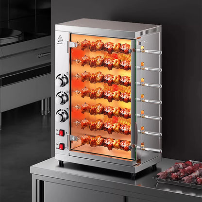 Commercial Barbecue Grill with 3/5/7/9-Rod Racks Rotisserie Oven Brazilian Churrasco Grill Electric Convection Oven(Customized)
