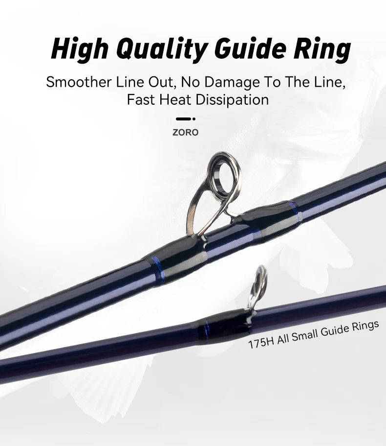 LEYDUN ZORO Light Fishing Rods 145M/H 58g/55g 175H 63g Tianium Tip Cuttlefish LEYDUN Casting Rod Squid Boat Webfooted