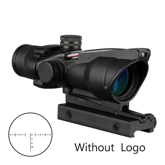 4X32 Hunting Scopes Real Fiber Optics Grenn Red Dot Illuminated Etched Reticle Tactical Optical Sight
