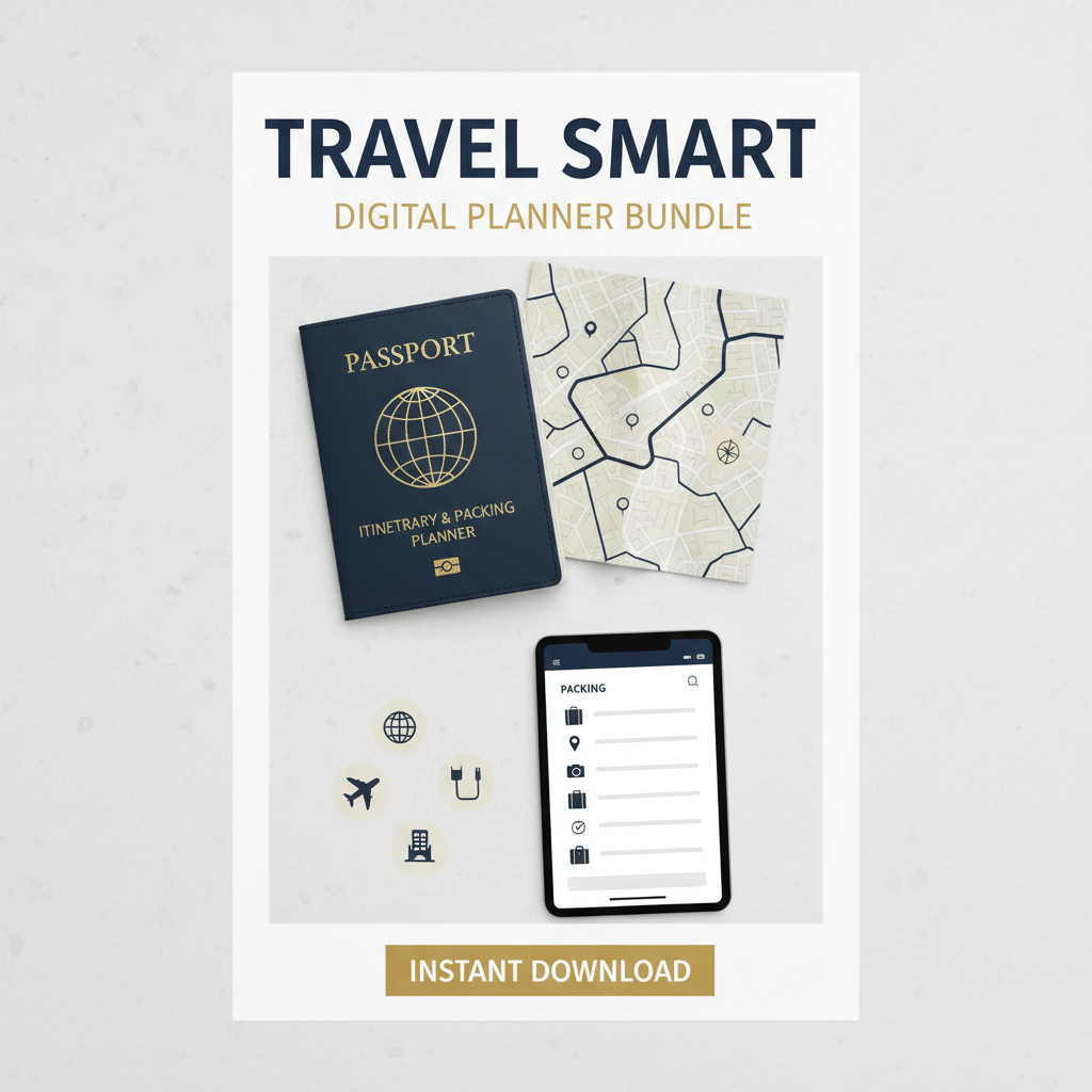 Travel Itinerary & Packing Planner Cover